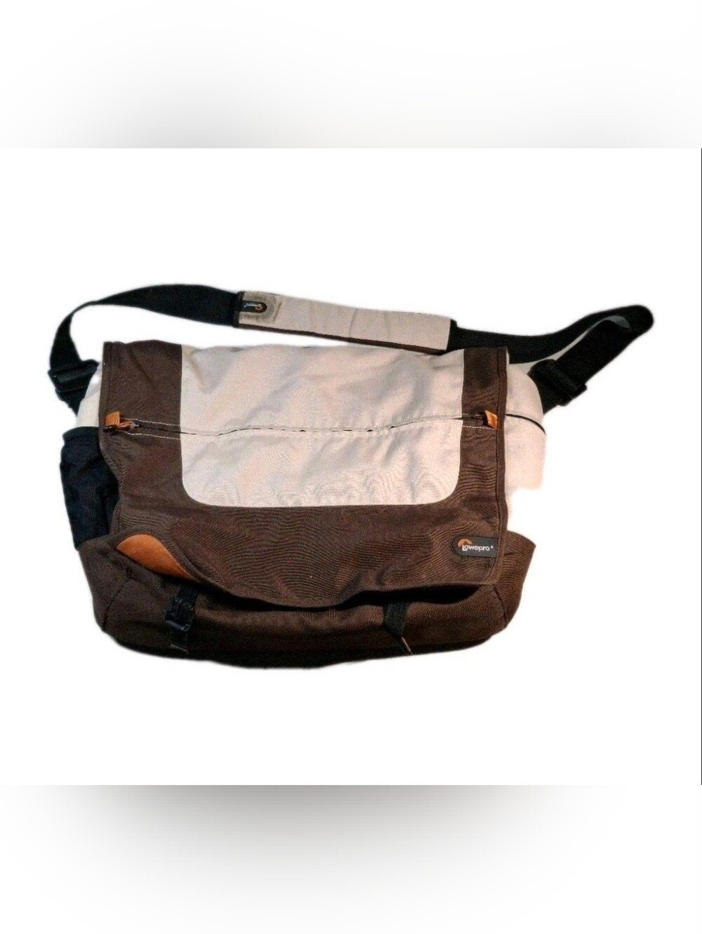 Lowepro Factor Messenger Camera & Laptop Bag Brown/Tan Orange Interior